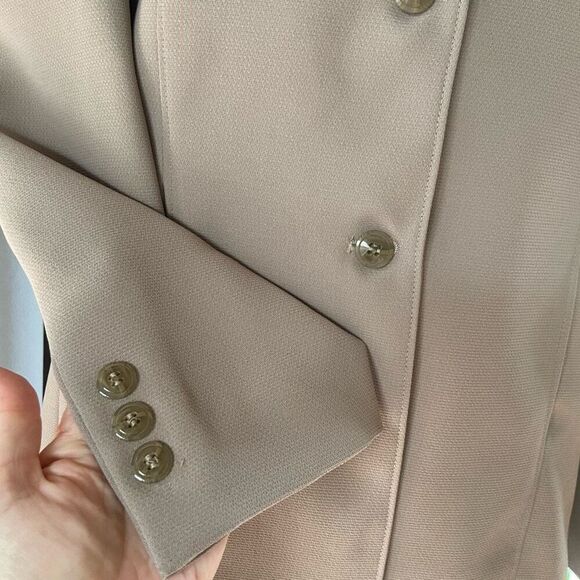 Halston 3 Piece Beige Taupe Skirt Suit 8 - Picture 6 of 13